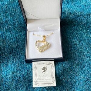 Art de France Heart Pendant with Austrian Crystals Necklace
